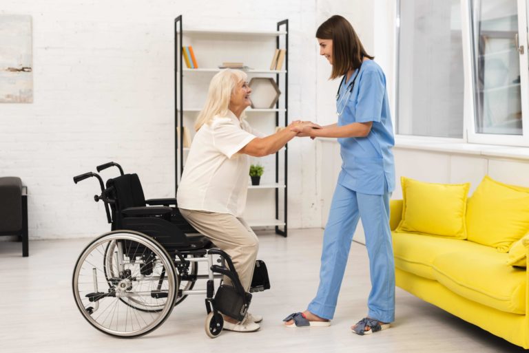 Helping adult people as a nurse