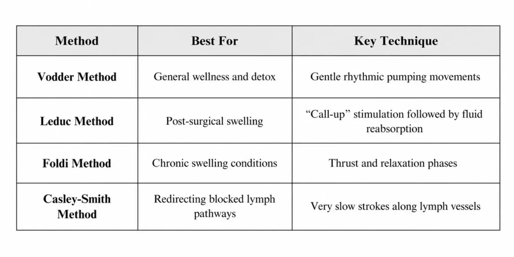 Lymphatic Drainage Techniques Used by Therapists