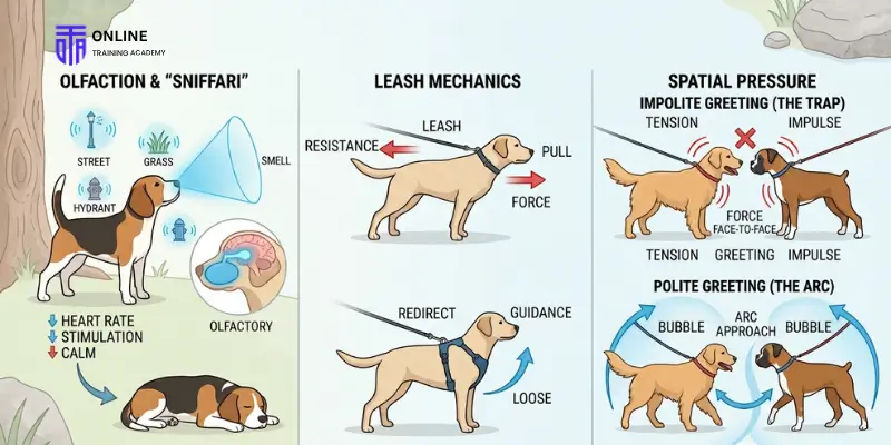 Deconstructing the Walk Olfaction and Spatial Pressure